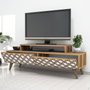 Hanah Home Soporte TV moderno y elegante, Nogal y Blanco, Ancho 140 cm
